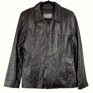 Wilsons Leather Brown Jacket Leather Zip Thinsulate Ultra Moto Classic Coat‎